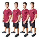 Kit 4 Camiseta Vinho