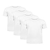 Kit 4 Camisetas 100% Algodão 30.1 Penteadas (branca, G)