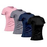 Kit 4 Camisetas Feminina Dry Básica Lisa Proteção Solar Uv Térmica Camisa Blusa, Tamanho G