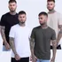 Kit 4  Camisetas Masculina Básica  Algodão Malha Peruana