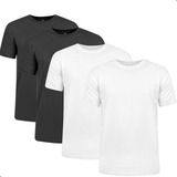 Kit 4 Camisetas Masculinas Básica Lisa