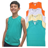 Kit 4 Camisetas Regatas Infantil Juvenil 100 Algodão