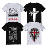 Kit 4 Camisetas Religiosa