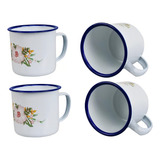 Kit 4 Caneca Esmaltada