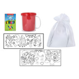 Kit 4 Canecas Colorir