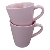 Kit 4 Canecas Lisa Porcelana 200ml Chá E Café