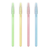 Kit 4 Caneta Gel Hybrid Milk 0 8mm Tom Pastel Pentel