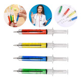 Kit 4 Canetas Seringa Injeção Medicina Enfermagem Farmácia