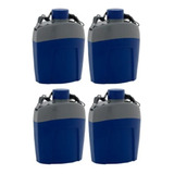 Kit 4 Cantil Garrafa Térmica Aladdin 1 Litro Azul Com Alça