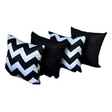 Kit 4 Capas Almofadas Suede C Ziper Varias Cores Barato