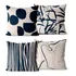 Kit 4 Capas De Almofadas Geometrica Azul Marinho
