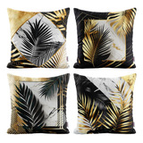 Kit 4 Capas De Almofadas Para Sofá Decorativas Floral 40x40