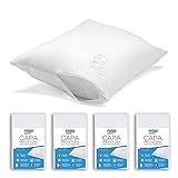 Kit 4 Capas De Travesseiro Nap Home Impermeável   Não Faz Ruído   200 Fios