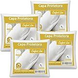 Kit 4 Capas Protetoras De Travesseiro Impermeável SMS Super Confort Line Branco