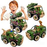 Kit 4 Carrinho Monta E Desmonta Didático Brinquedo Educativo Caminhão Infantil Personagem Caminhão E Carro Interativo Para Crianças