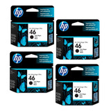 Kit 4 Cartucho Hp 46 Preto 26ml Originais Ultra 2529 4729