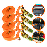 Kit 4 Catraca Com Cinta Fita Carga 5 Metros X Cap 0 8 Ton Cor 800kg