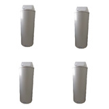 Kit 4 Cesto Lixeira 22 Litros Com Tampa Vai E Vem Basculante