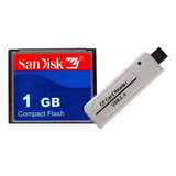 Kit 4 Cf Compact Flash 1gb + 10 Leitor Compact Flash Usb 2.0