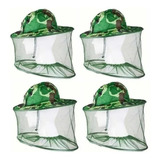Kit 4 Chapéu Pescador Camuflado Com Mosquiteiro Protetor