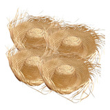 Kit 4 Chapéus De Palha Desfiado Adulto Festa Junina