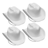 Kit 4 Chapéus Festa Junina E Cowboy Adulto E Infantil Branco
