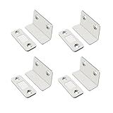 Kit 4 Chapinhas Magnética Para Manter Porta De Armário E Gaveta Fechada Em L Prata