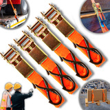 Kit 4 Cinta Fita Amarrar Prender Carga C Catraca 100kg 4 5m
