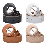 Kit 4 Cintos Feminino Moda Plus Size Meia Lua Grande