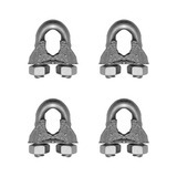 Kit 4 Clip Grampo Leve Inox Cabo De Aço Starfer 1 4 6 4mm 