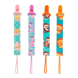 Kit 4 Clipes Prendedor Chupeta Bico Bebe Infantil Universal