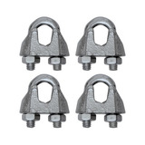 Kit 4 Clips Grampos 1 8 3 2 Mm Para Inox Cabo De Aço Starfer