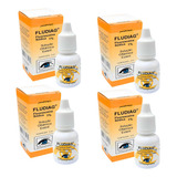 Kit 4 Colirios Fludiag Fluoresceina Sodica 1  3 Ml Solução