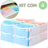 Kit 4 Colmeia Organizadora Gaveta Camiseta Em Tela 28 Nichos