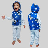 Kit 4 Conjunto Frio Infantil Soft Calça blusa Capuz Frete