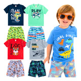 Kit 4 Conjunto Infantil Masculino Roupa Menino Atacado Top