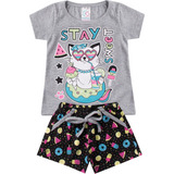 Kit 4 Conjunto Infantil Menina Roupa