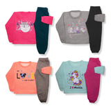 Kit 4 Conjunto Moletom Infantil Inverno Roupa De Frio Menino