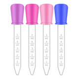 Kit 4 Conta Gotas Dosador Pipeta 5 Ml Artesanato Doces Dedos
