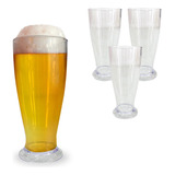 Kit 4 Copo Tulipa Para Chopp Cerveja Acrílico 220ml