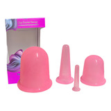 Kit 4 Copo Ventosa Silicone Antirrugas Celulite Flacidez