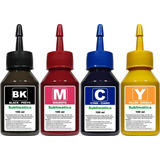 Kit 4 Cores Tinta Sublimática Para Impressoras Epson 400 Ml