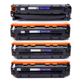 Kit 4 Cores Toner Compatível Com Cc530a Cc531a Cc532a Cc533a
