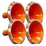 Kit 4 Corneta Boca Cone Rosca Alumínio Jarrão Caneca Laranja