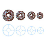 Kit 4 Cortadores Para Donuts Rosquinhas 4 Tamanhos