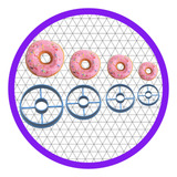 Kit 4 Cortadores Rosquinhas Donuts Redondo 6 8 9 E 10 Cm
