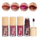 Kit 4 Cream Tint Gloss Labial Batom Choco Fun Fenzza 4 Cores