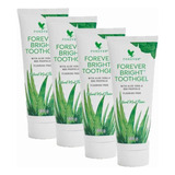 Kit 4 Cremes Dentais Aloe Vera Forever Bright Toothgel A65