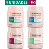 Kit 4 Cremes Neutro Localizada Drenagem Esfoliante 1kg