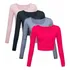 Kit 4 Cropped Camisa Feminina Proteção Uv Camiseta Dryfit